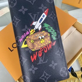 LV  Модель M80930  Короткий кошелек  Monogram Eclipse из канв