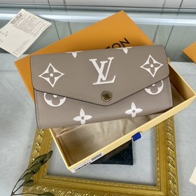 LV Модель M81049 Сумка-конверт цвета абрикос Импортная кожа теле