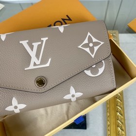 LV Модель M81049 Сумка-конверт цвета абрикос Импортная кожа теле