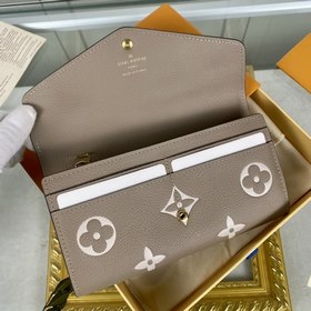 LV Модель M81049 Сумка-конверт цвета абрикос Импортная кожа теле
