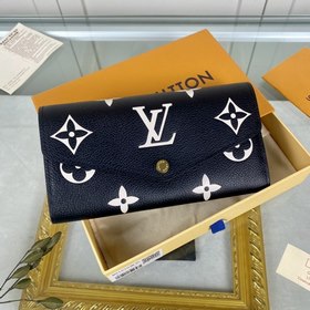 LV Модель M81049 Черный конверт из импортной кожи теленка Внутрен