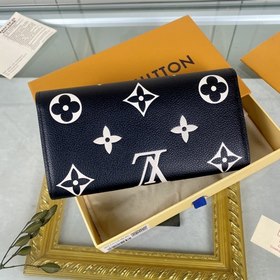 LV Модель M81049 Черный конверт из импортной кожи теленка Внутрен