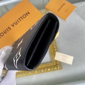 LV Модель M81049 Черный конверт из импортной кожи теленка Внутрен