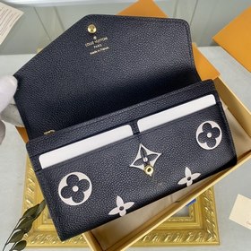 LV Модель M81049 Черный конверт из импортной кожи теленка Внутрен