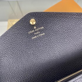 LV Модель M81049 Черный конверт из импортной кожи теленка Внутрен