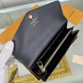 LV Модель M81049 Черный конверт из импортной кожи теленка Внутрен