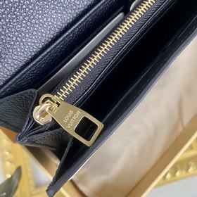 LV Модель M81049 Черный конверт из импортной кожи теленка Внутрен