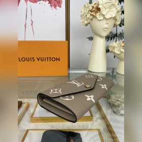 LV Кошелек на молнии, модель M81049, персиковый, кожа Этот кожаны