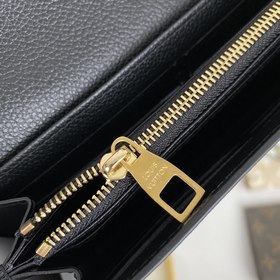 Кошелек LV с застежкой-молнией, модель M81049, черный, полностью 