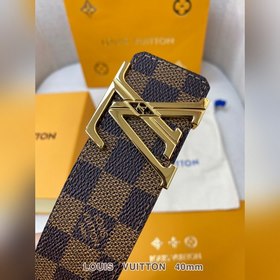 LV Кожаный ремень из цельного литого металла, кожа оригинального 