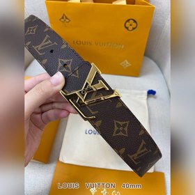 LV Кожаный ремень из цельного литого металла, кожа оригинального 