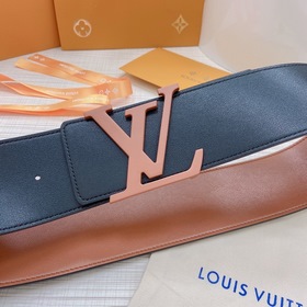 LOUIS VUITTON Ремень с медной пряжкой LV Ширина 7,0 см