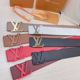 LOUIS VUITTON Ремень с медной пряжкой LV Ширина 7,0 см