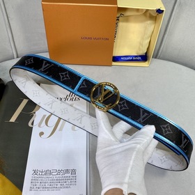LV круглый разноцветный пряжка для ремня, двусторонняя, выполняет