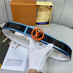 LV круглый разноцветный пряжка для ремня, двусторонняя, выполняет