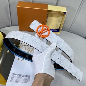 LV круглый разноцветный пряжка для ремня, двусторонняя, выполняет