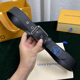 LOUIS VUITTON Ремень с застежкой-булавкой, код M0044, черный Имп
