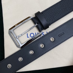 LOUIS VUITTON Ремень с застежкой-булавкой, код M0044, черный Имп