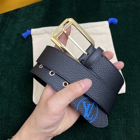 LOUIS VUITTON Ремень с застежкой-булавкой, код M0044, черный Имп