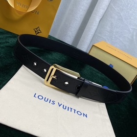 LOUIS VUITTON Ремень с застежкой-булавкой, код M0044, черный Имп