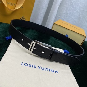 LOUIS VUITTON Ремень с застежкой-булавкой, код M0044, черный Имп