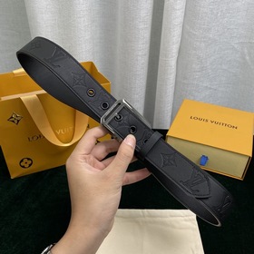 LOUIS VUITTON Ремень с застежкой-булавкой, код M0044, черный Имп