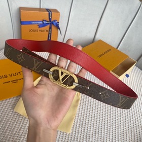LV Louis Vuitton Кожаный пояс из парусины Сделано в Испании - к