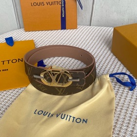 LV Louis Vuitton Кожаный пояс из парусины Сделано в Испании - к