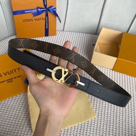 LV Louis Vuitton Кожаный пояс из парусины Сделано в Испании - к
