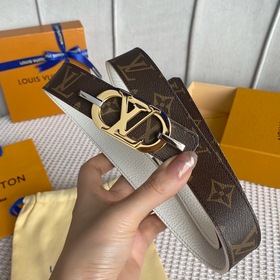 LV Louis Vuitton Кожаный пояс из парусины Сделано в Испании - к