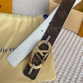 LV Louis Vuitton Кожаный пояс из парусины Сделано в Испании - к