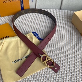 LV Louis Vuitton Кожаный пояс из парусины Сделано в Испании - к