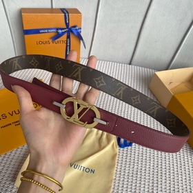 LV Louis Vuitton Кожаный пояс из парусины Сделано в Испании - к