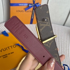 LV Louis Vuitton Кожаный пояс из парусины Сделано в Испании - к