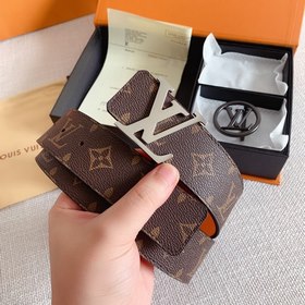 LV Louis Vuitton Кожаный ремень Металлическая пряжка высокого кач