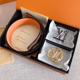 LV Louis Vuitton Кожаный ремень Металлическая пряжка высокого кач