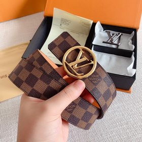 LV Louis Vuitton Кожаный ремень Металлическая пряжка высокого кач