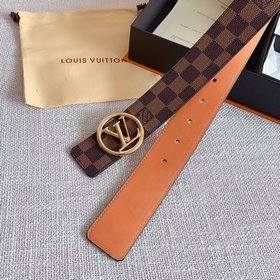 LV Louis Vuitton Кожаный ремень Металлическая пряжка высокого кач