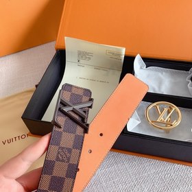 LV Louis Vuitton Кожаный ремень Металлическая пряжка высокого кач