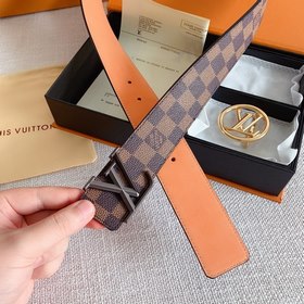 LV Louis Vuitton Кожаный ремень Металлическая пряжка высокого кач
