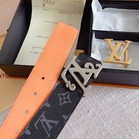 LV Louis Vuitton Кожаный ремень Металлическая пряжка высокого кач