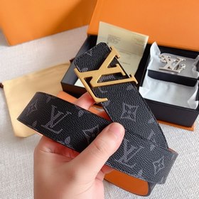 LV Louis Vuitton Кожаный ремень Металлическая пряжка высокого кач