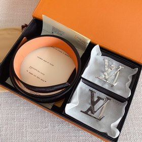 LV Louis Vuitton Кожаный ремень Металлическая пряжка высокого кач