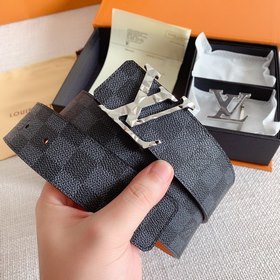 LV Louis Vuitton Кожаный ремень Металлическая пряжка высокого кач