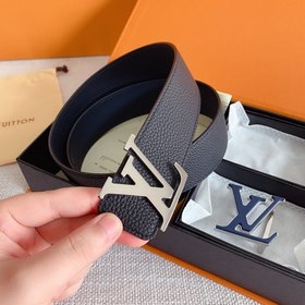 LV Louis Vuitton Кожаный ремень Металлическая пряжка высокого кач