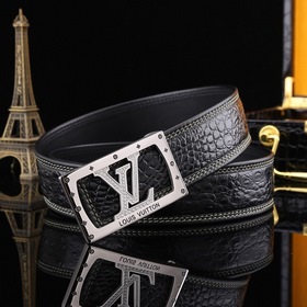 LV Louis Vuitton Ремень с застежкой из стали с бриллиантами Мате