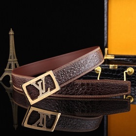 LV Louis Vuitton Ремень с застежкой из стали с бриллиантами Мате