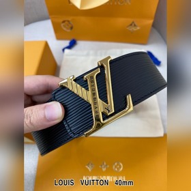 LV Кожаный ремень из цельного литого металла, кожа оригинального 