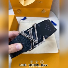 LV Кожаный ремень из цельного литого металла, кожа оригинального