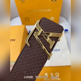 LV Кожаный ремень из цельного литого металла, кожа оригинального 